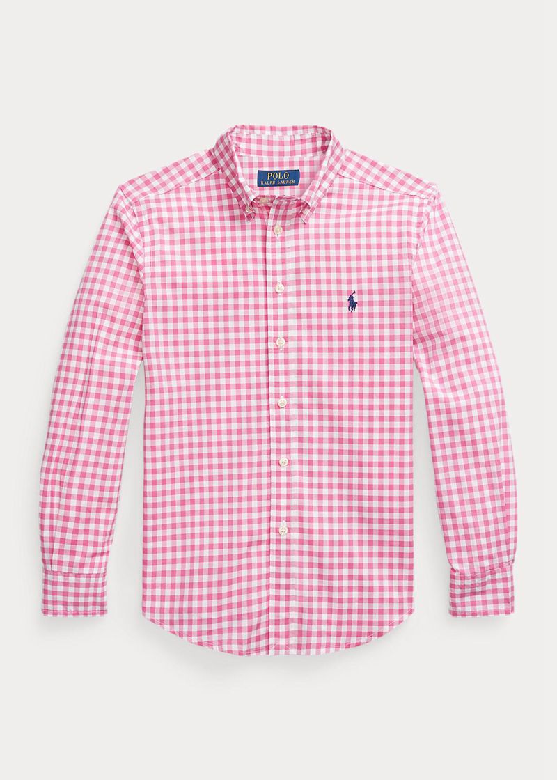 Camisas Ralph Lauren Niño 6-14 Años Gingham Cotton Poplin Chile Rosas MJVYG-5041